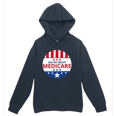 Insurance Agent Broker Sales Marketing Ask Me About Medicare Urban Pullover Hoodie