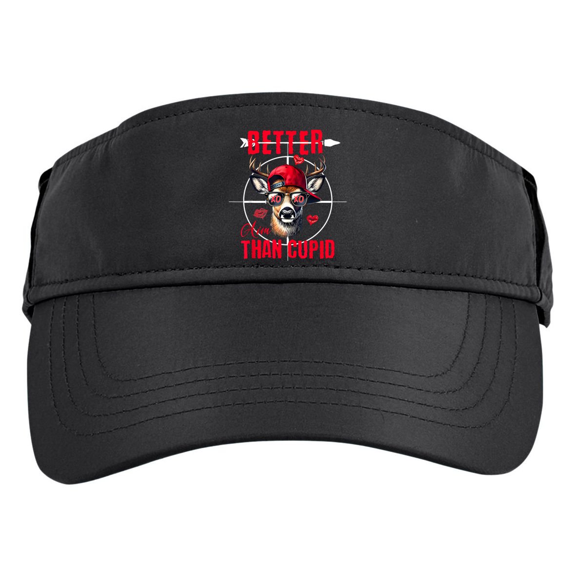 I Aim Better Than Cupid Hunting Valentine’S Day Adult Drive Performance Visor
