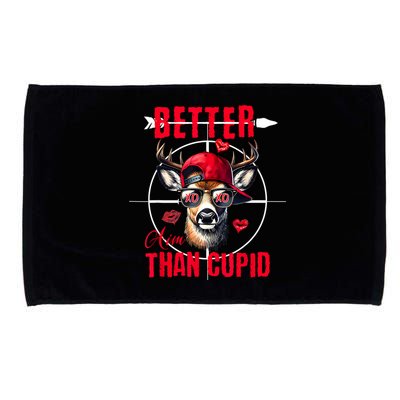 I Aim Better Than Cupid Hunting Valentine’S Day Microfiber Hand Towel