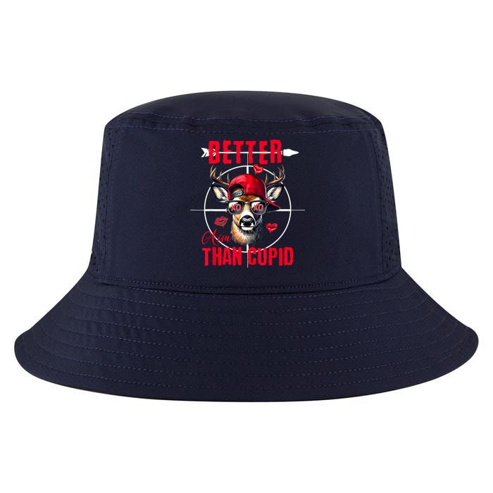 I Aim Better Than Cupid Hunting Valentine’S Day Cool Comfort Performance Bucket Hat