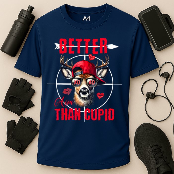I Aim Better Than Cupid Hunting Valentine’S Day Cooling Performance Crew T-Shirt