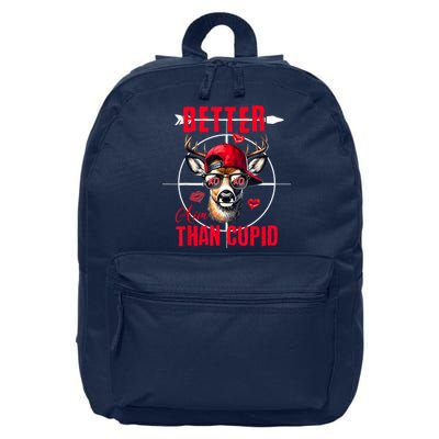 I Aim Better Than Cupid Hunting Valentine’S Day 16 in Basic Backpack