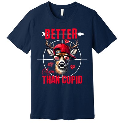 I Aim Better Than Cupid Hunting Valentine’S Day Premium T-Shirt