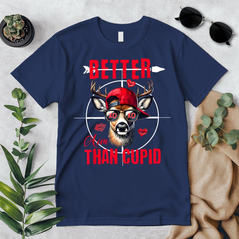 I Aim Better Than Cupid Hunting Valentine’S Day Premium T-Shirt