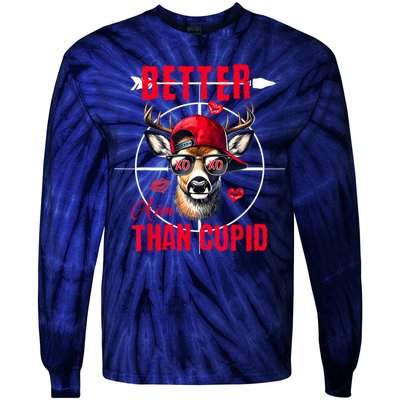 I Aim Better Than Cupid Hunting Valentine’S Day Tie-Dye Long Sleeve Shirt