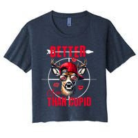 I Aim Better Than Cupid Hunting Valentine’S Day Women's Crop Top Tee