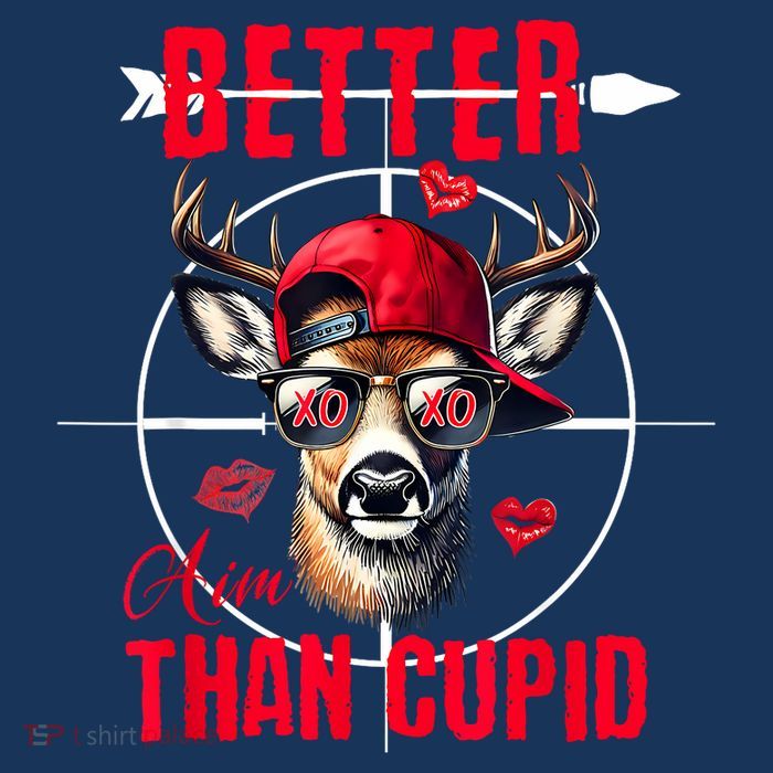 I Aim Better Than Cupid Hunting Valentine’S Day Women's V-Neck T-Shirt