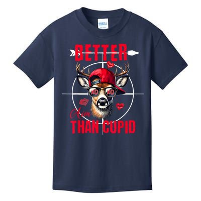 I Aim Better Than Cupid Hunting Valentine’S Day Kids T-Shirt