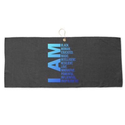 I Am Black Black History Month Educated Black Gift Large Microfiber Waffle Golf Towel