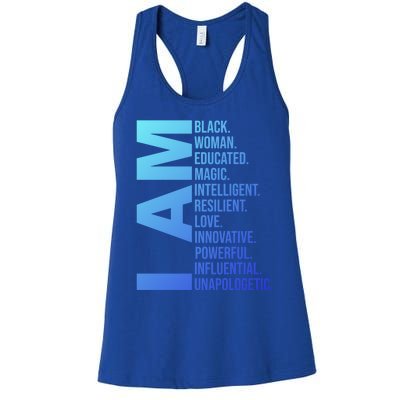 I Am Black Black History Month Educated Black Gift Women's Racerback Tank