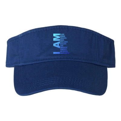 I Am Black Black History Month Educated Black Gift Valucap Bio-Washed Visor