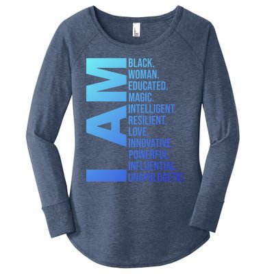 I Am Black Black History Month Educated Black Gift Women's Perfect Tri Tunic Long Sleeve Shirt