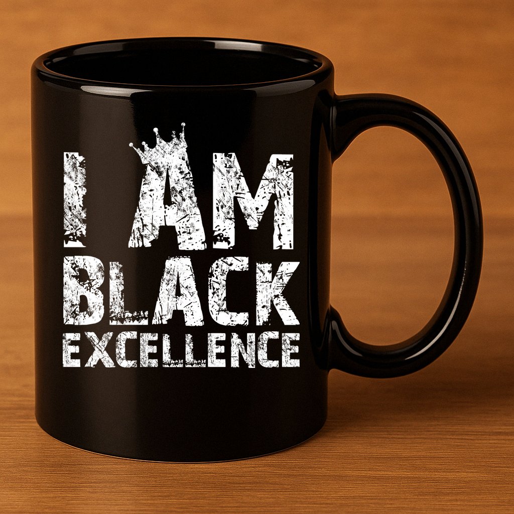 I Am Black Excellence 11oz C Handle Ceramic Mug