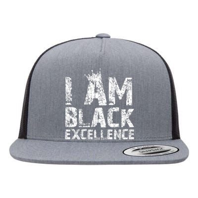 I Am Black Excellence Flat Bill Trucker Hat