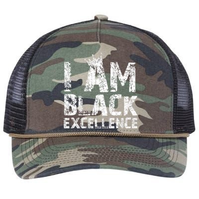 I Am Black Excellence Retro Rope Trucker Hat Cap