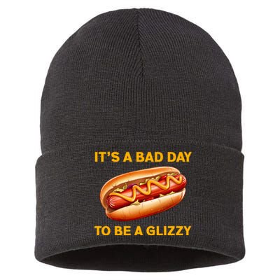 It’s A Bad Day To Be A Glizzy Hotdog Sustainable Knit Beanie