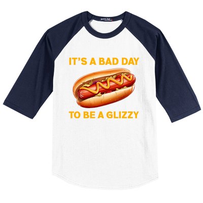 It’s A Bad Day To Be A Glizzy Hotdog Baseball Sleeve Shirt