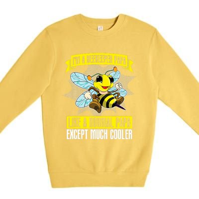 I'm A Beekeeper Papa Like A Normal Papa Cute Bee Funny Premium Crewneck Sweatshirt