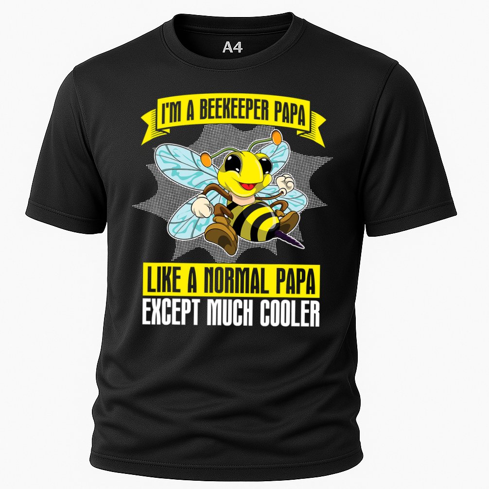 I'm A Beekeeper Papa Like A Normal Papa Cute Bee Funny Cooling Performance Crew T-Shirt
