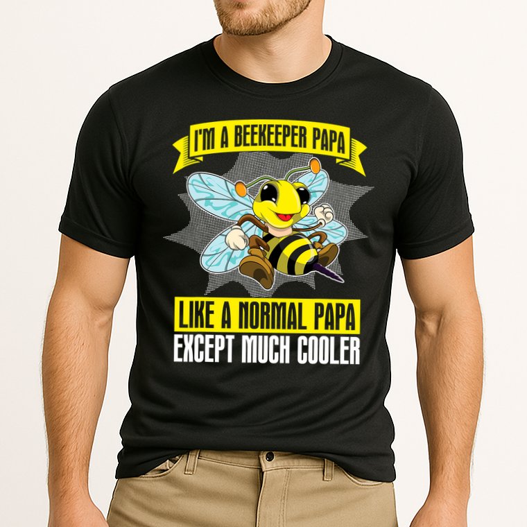 I'm A Beekeeper Papa Like A Normal Papa Cute Bee Funny Cooling Performance Crew T-Shirt