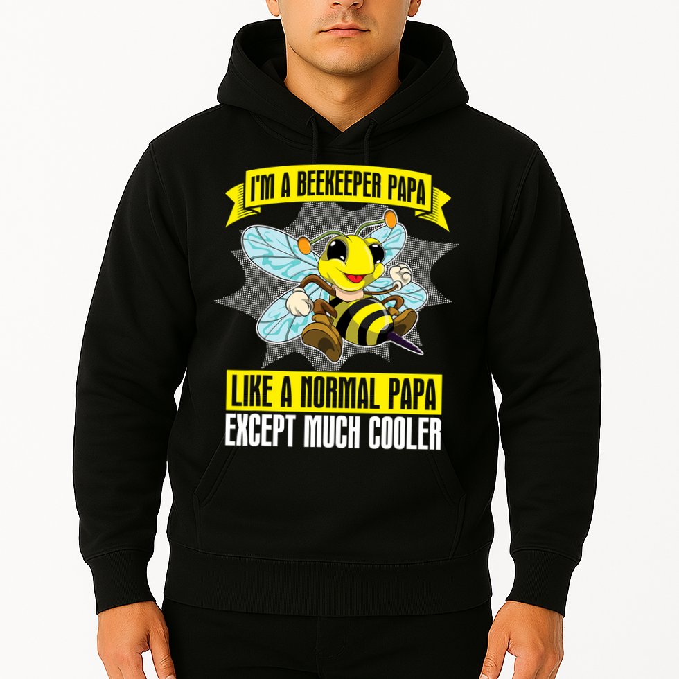 I'm A Beekeeper Papa Like A Normal Papa Cute Bee Funny Hoodie