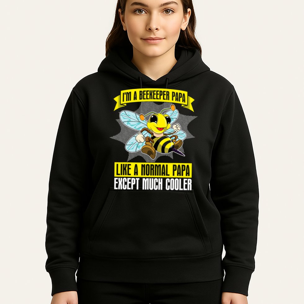 I'm A Beekeeper Papa Like A Normal Papa Cute Bee Funny Hoodie