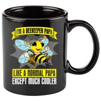 I'm A Beekeeper Papa Like A Normal Papa Cute Bee Funny 11oz C Handle Ceramic Mug