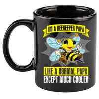 I'm A Beekeeper Papa Like A Normal Papa Cute Bee Funny 11oz C Handle Ceramic Mug