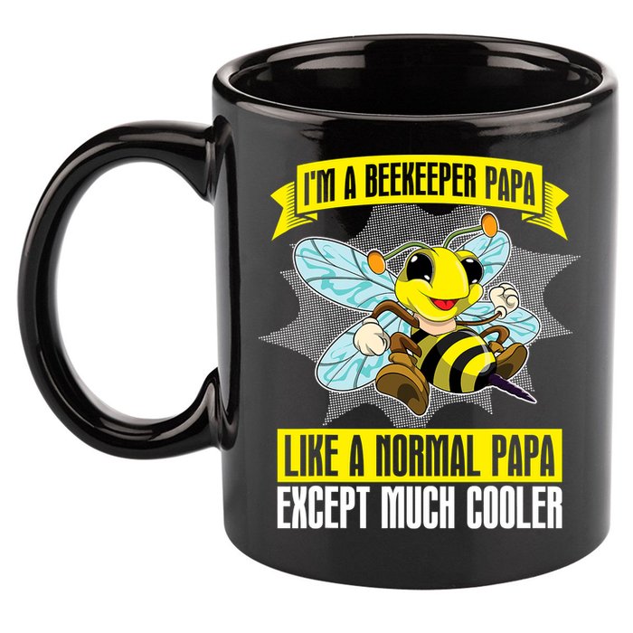 I'm A Beekeeper Papa Like A Normal Papa Cute Bee Funny 11oz C Handle Ceramic Mug