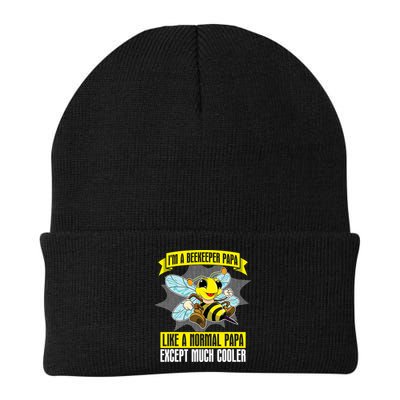 I'm A Beekeeper Papa Like A Normal Papa Cute Bee Funny Beanie