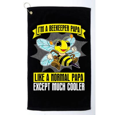 I'm A Beekeeper Papa Like A Normal Papa Cute Bee Funny Golf Towel