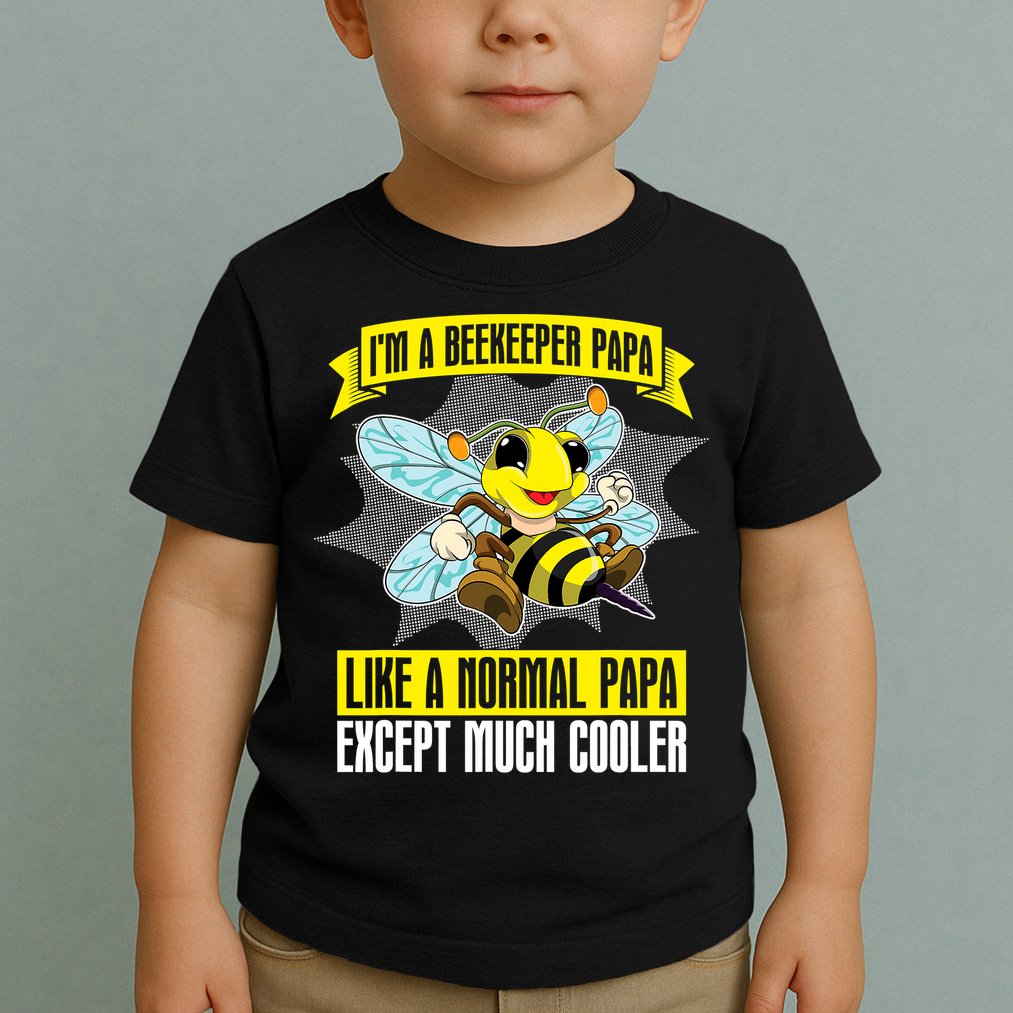 I'm A Beekeeper Papa Like A Normal Papa Cute Bee Funny Toddler T-Shirt