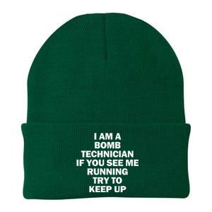 I'm A Bomb Technician If You See Me Running Knit Cap Winter Beanie