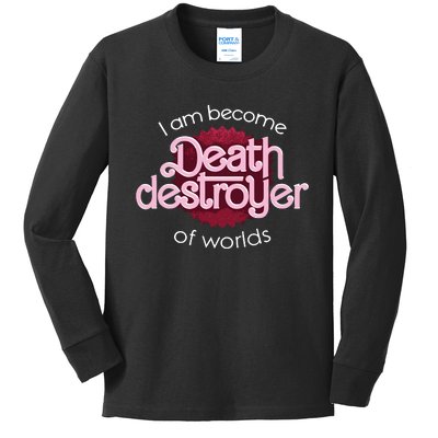 I Am Become Death Destroyer Of Worlds Oppenheimer Kids Long Sleeve Shirt