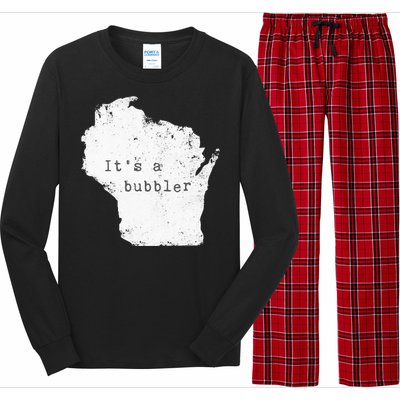 Its A Bubbler Funny Wisconsin Slang Long Sleeve Pajama Set