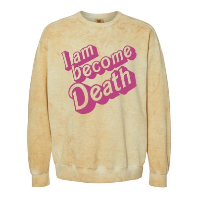 I Am Become Death In Pink Colorblast Crewneck Sweatshirt