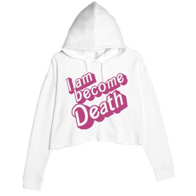 I Am Become Death In Pink Crop Fleece Hoodie