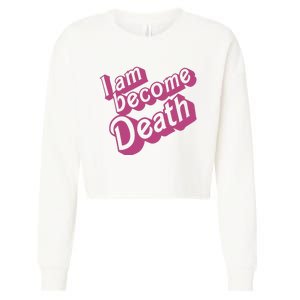 I Am Become Death In Pink Cropped Pullover Crew