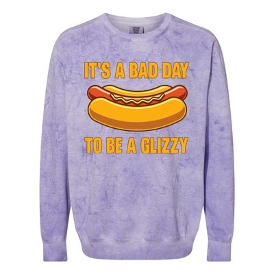 It’s A Bad Day To Be A Glizzy Hotdog Colorblast Crewneck Sweatshirt