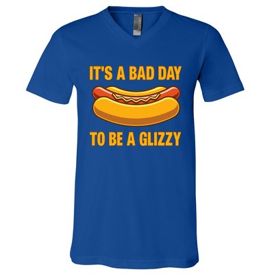 It’s A Bad Day To Be A Glizzy Hotdog V-Neck T-Shirt