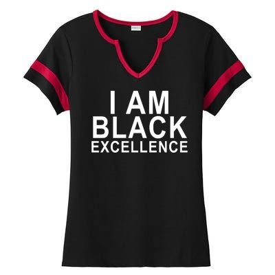 I Am Black Excellence Ladies Halftime Notch Neck Tee