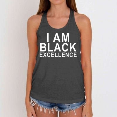 I Am Black Excellence Women's Knotted Racerback Tank