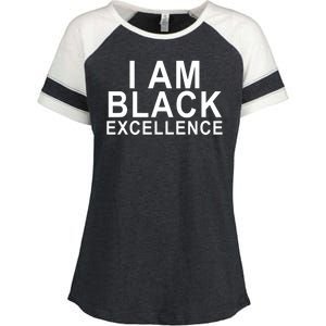 I Am Black Excellence Enza Ladies Jersey Colorblock Tee