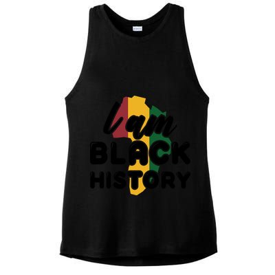 I Am Black History For Boy Black History Month Ladies PosiCharge Tri-Blend Wicking Tank