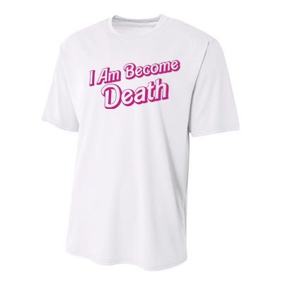 I Am Become Death In Pink Barbenheimer Performance Sprint T-Shirt