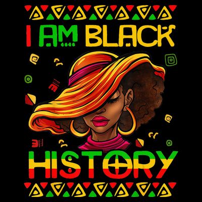 I Am Black History Month African American Afro Wo T-Shirt