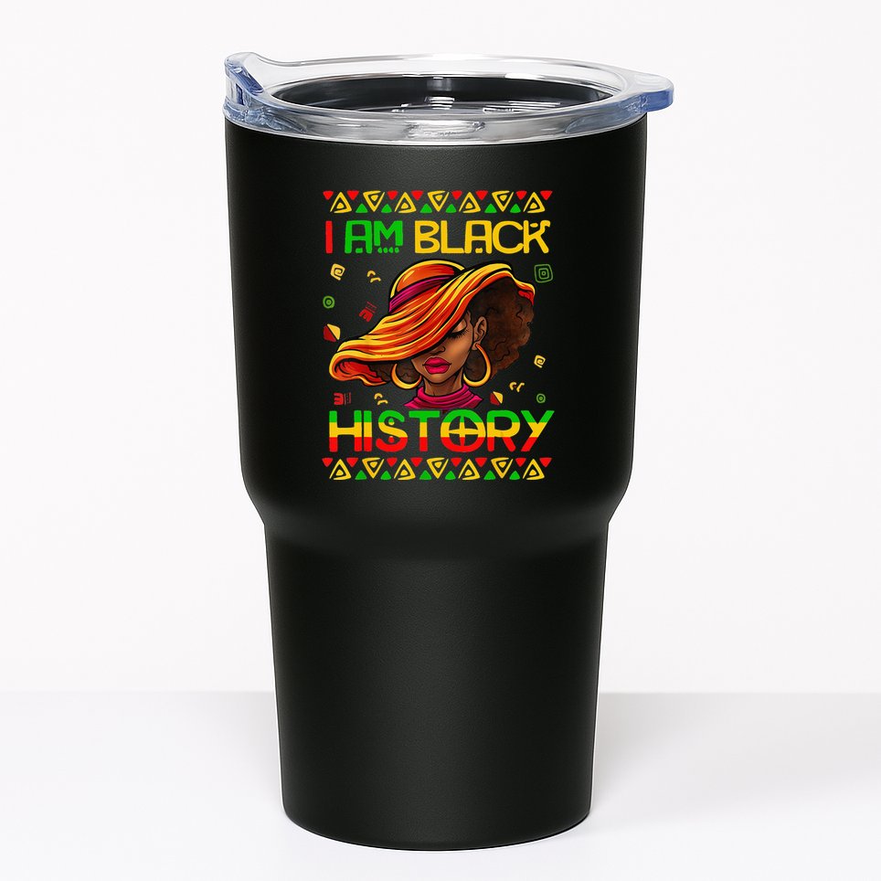 I Am Black History Month African American Afro Wo Tumbler