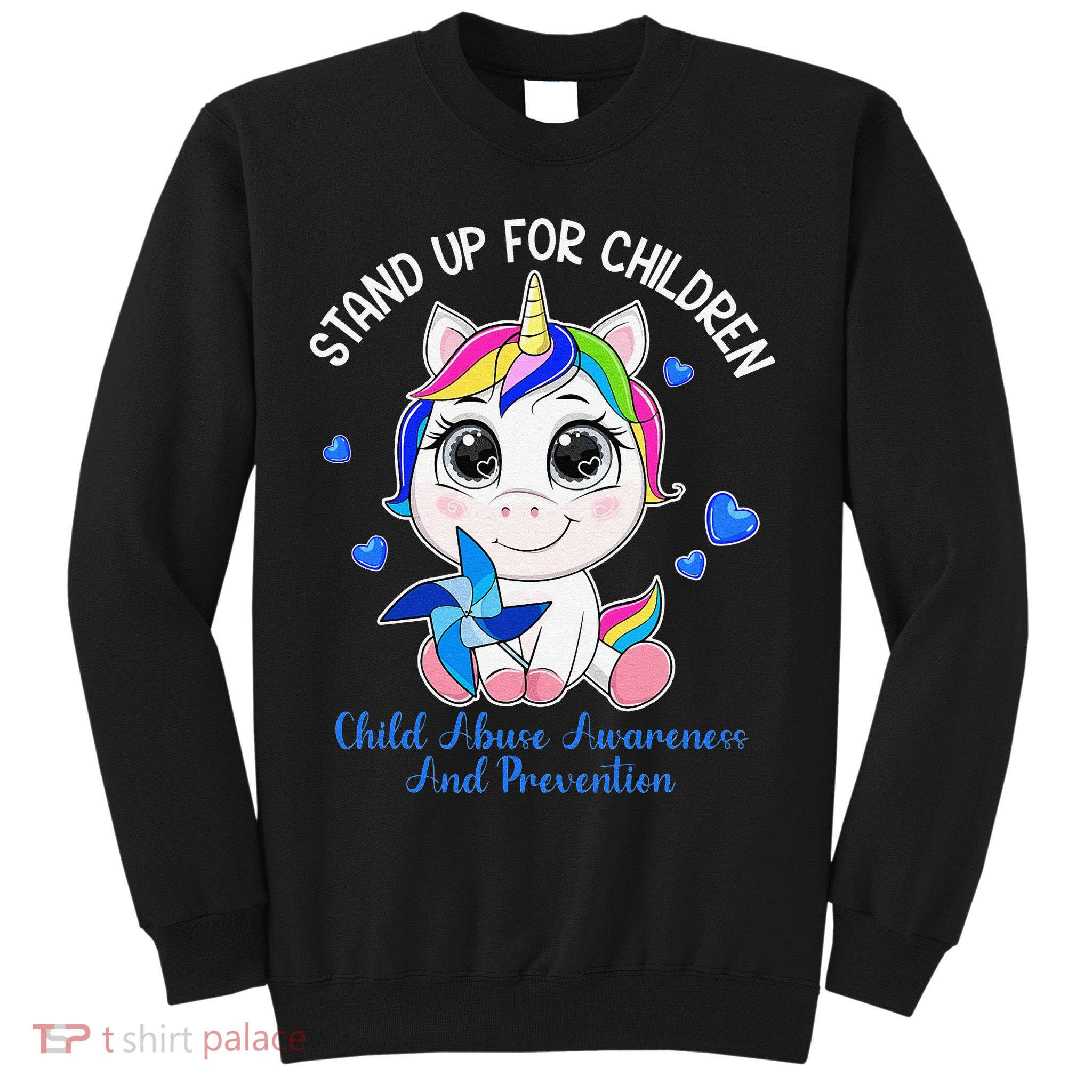 In April Blue Gnome Child Abuse Prevention Awareness Sweatshirt