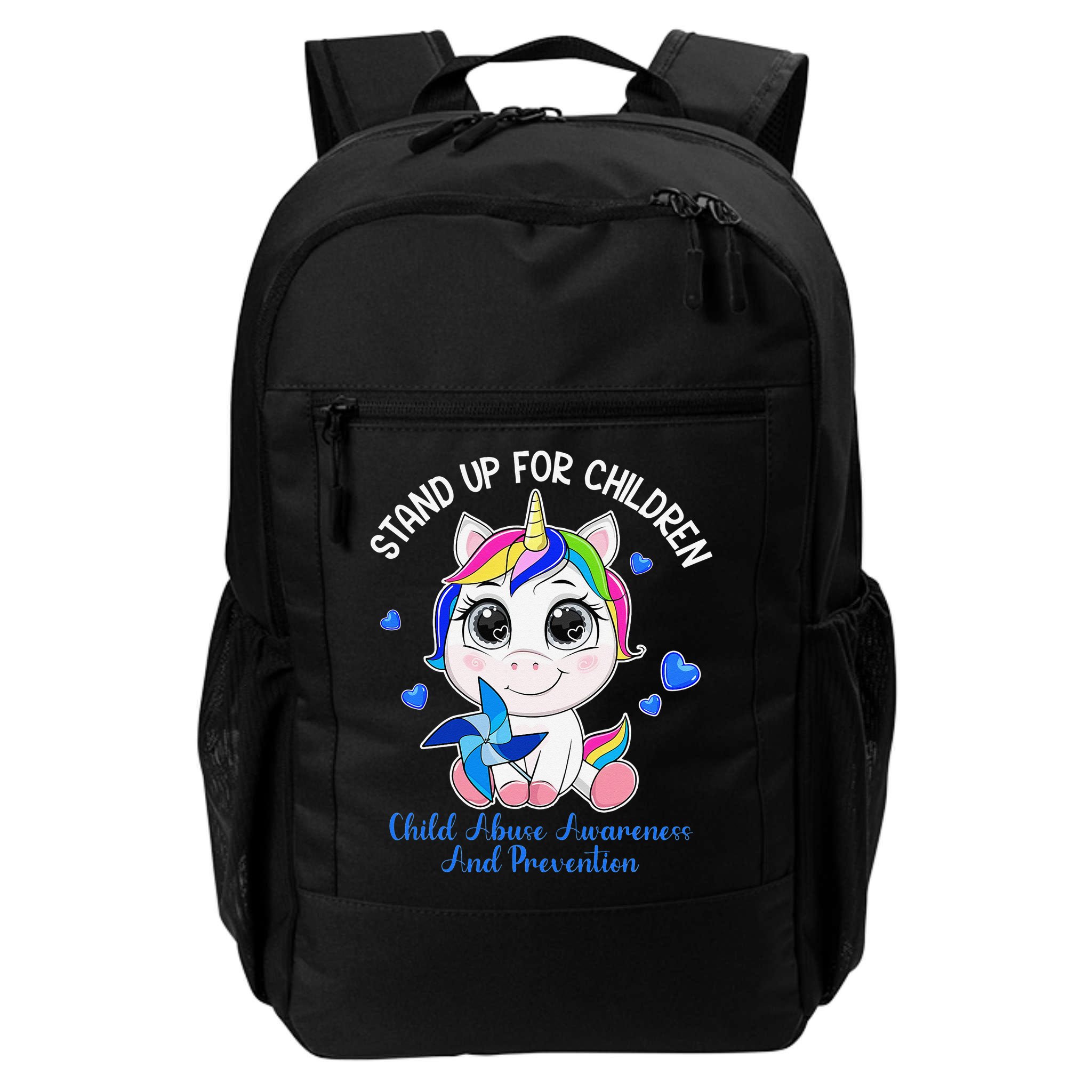 In April Blue Gnome Child Abuse Prevention Awareness Backpack