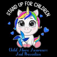 In April Blue Gnome Child Abuse Prevention Awareness Backpack